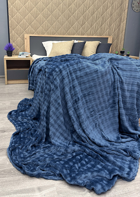 Плед-покривало 200х230 см (+-5см) Soft Night Синій (87-137) Київ - фото 7