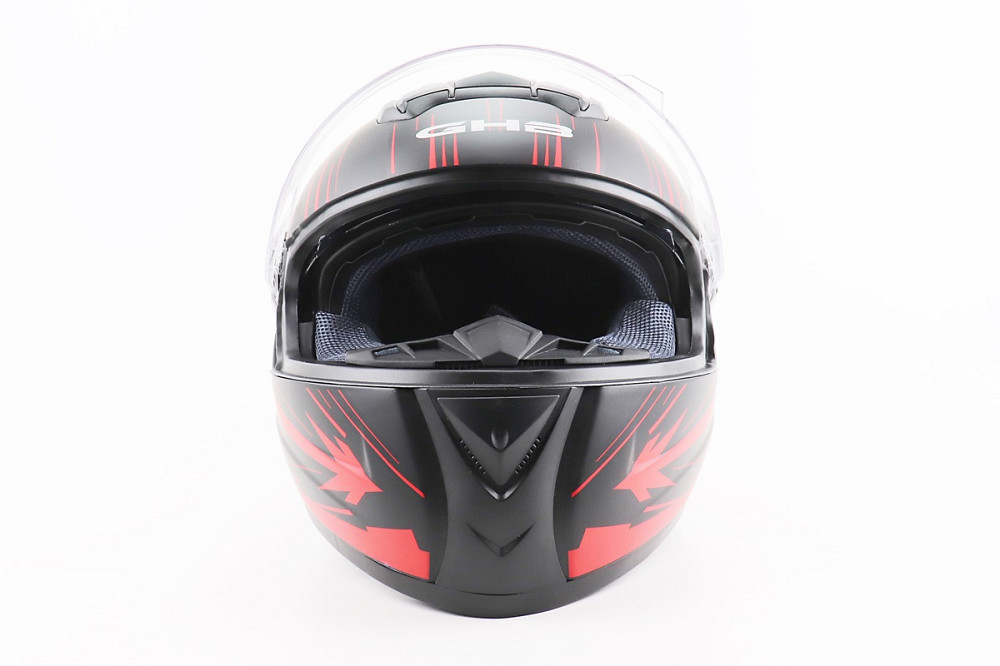 Шолом інтеграл, закритий (сертифікація DOT)+відкидні окуляри BLD-М61 M (57-58см), ЧОРНО-ЧЕРВОНИЙ (флуоресцентний) Київ - фото 6