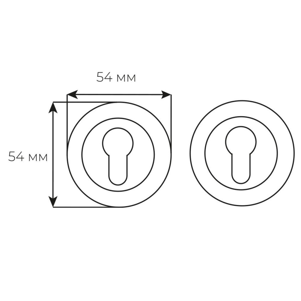 Накладка COMIT CMRY-59 R кл мат хром Київ - фото 2