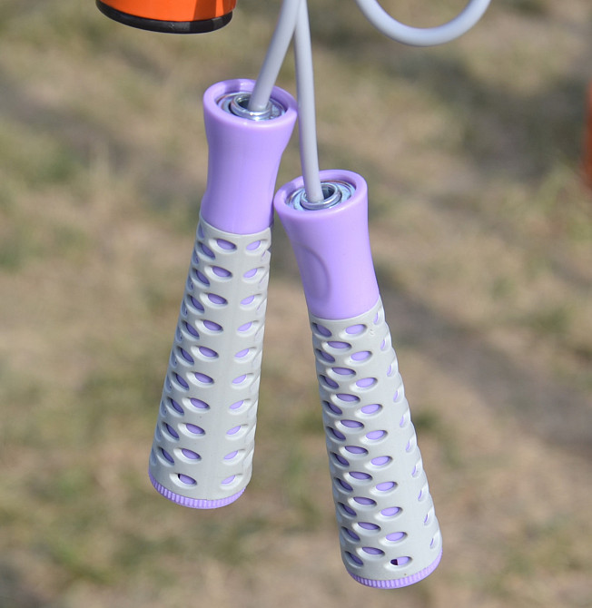 Скакалка PowerPlay 4206 Jump Rope PRO+ Сіро-фіолетова (2,75m.) Луцк - изображение 6