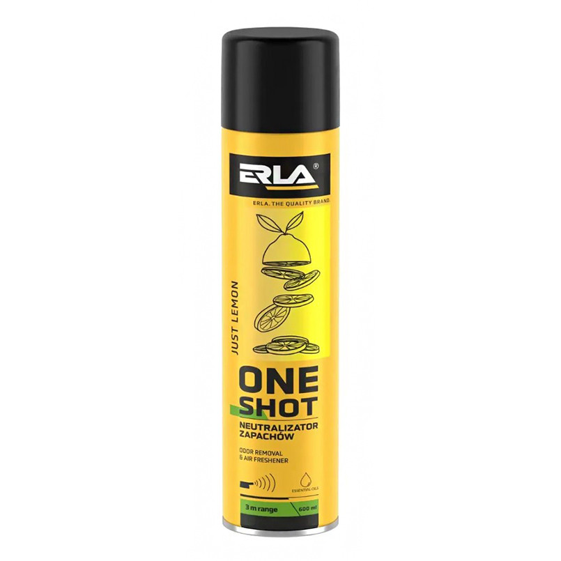 Нейтралізатор запаху та освіжувач повітря Erla One Shot Лимон, 600мл Львів - фото 1