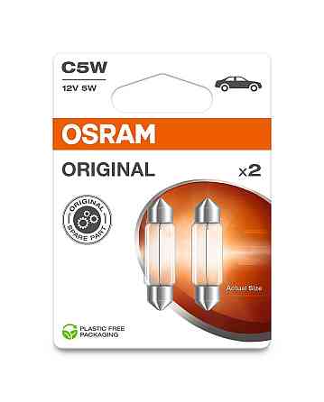 Комплект вказівних ламп розжарювання OSRAM C5W 6418-2BL 36mm 12V SV8.5-8 Blister (2 шт) Харків