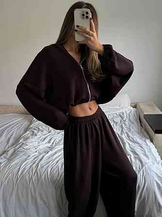Жіночий трендовий костюм з турецького трикотажу oysho Шоколад Одеса