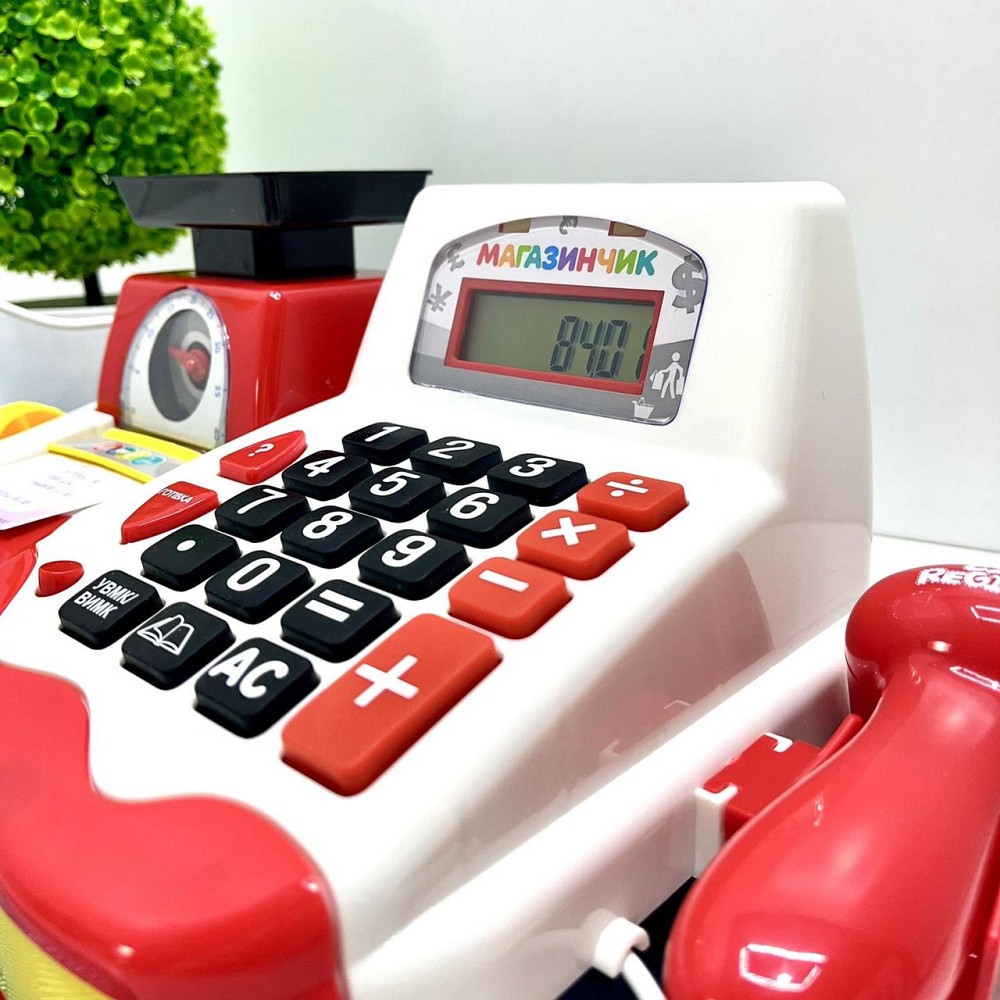 Дитячий ігровий касовий апарат Limo Toy з продуктами вагами Червоний (7162-1 UA) Чернигов - изображение 6