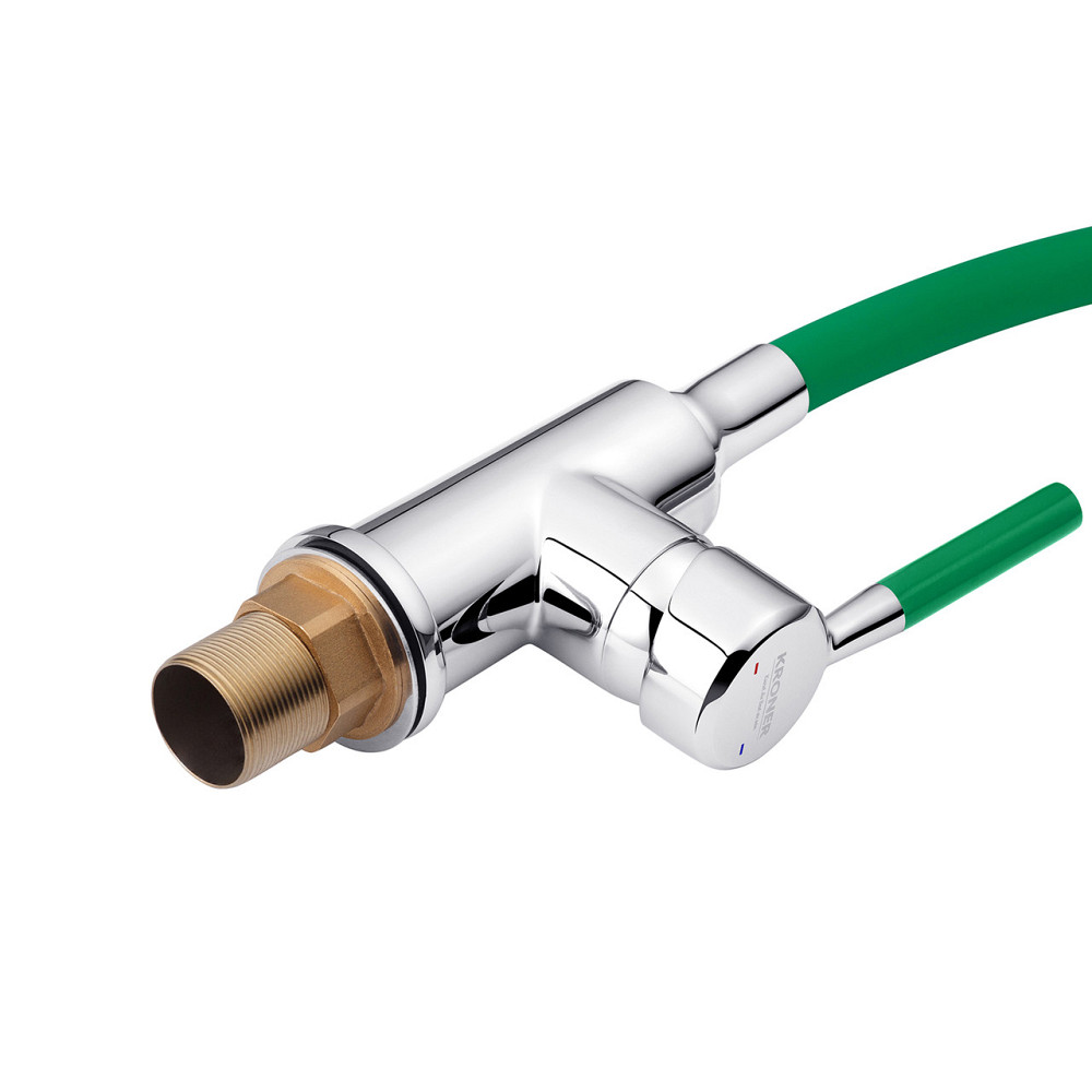 Смеситель для кухни с гибким изливом Kroner KRM Kuche - C132GRN зеленый/хром Киев - изображение 7