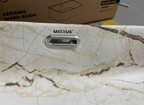 Раковина накладна Mixxus Premium QUADRO-0208 MARBLE 480х315х140mm з переливом   ( MP6518 ) 25438 Харків