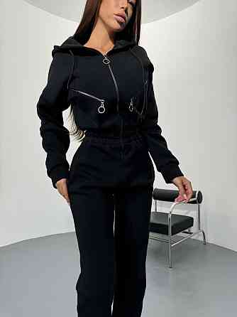 Жіночий повсякденний тплий комбінезон трьохнитка на флісі Одеса