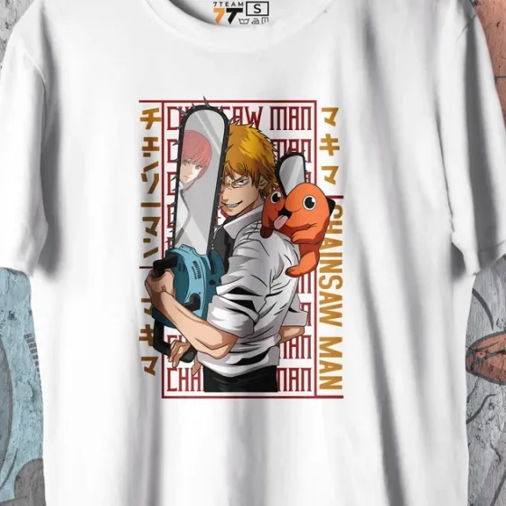 Футболка для подростка мальчика с принтом Человек Бензопила Денджи і Почіта WE Размер 160 Anime10469 Днепр