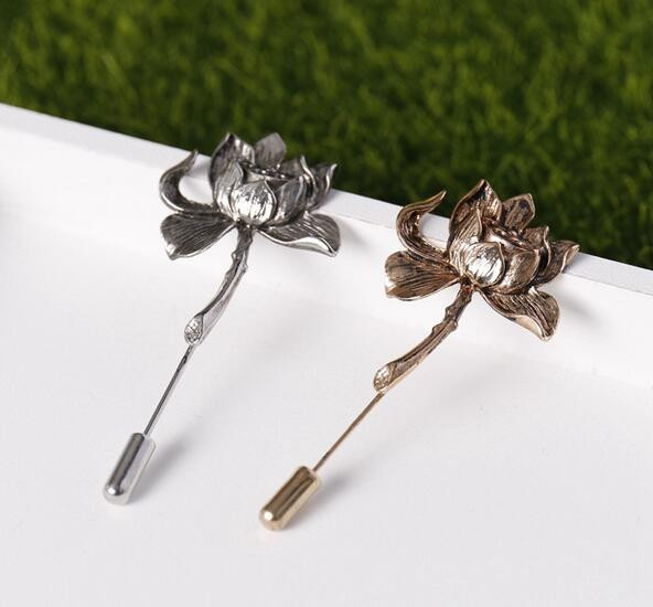 Брошь на одежду Лотос латунь Киев - изображение 1