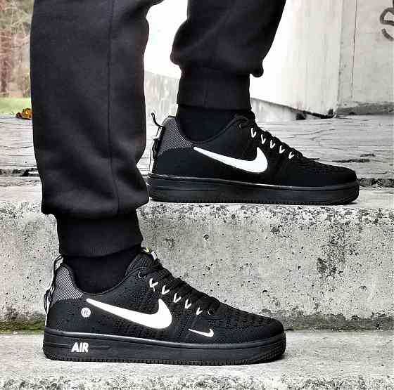 Кроссовки Nike Черные Мужские Форсы Найк (размеры: 40,41,42,43) Днепр