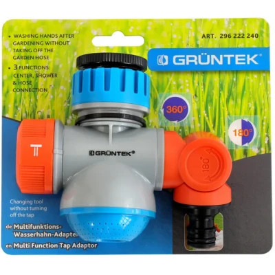 Коннектор для шланга Gruntek многофункциональный с шарнирным штуцером 1/2 " и 3/4" (296222240) Винница - изображение 3