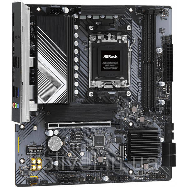 ASRock B650M-HDV/M.2 (AM5/B650, 2*DDR5, PCIex16, DP/HDMI, 4xSATAІІІ, 2xM.2, 2.5GLan, 7.1ch, mATX) Київ - фото 2