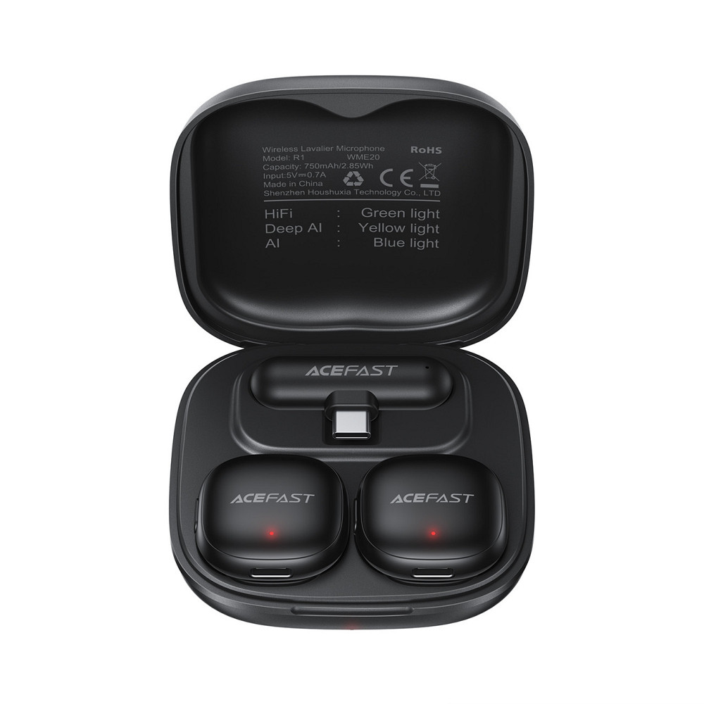 Беспроводная микрофонная система ACEFAST R1 dual-mic (Type-C) Black Одесса - изображение 4