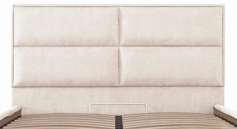 Ліжко Двоспальне Sheffield Comfort 160 х 190 см Місті Milk З підйомним механізмом та нішою для білизни Бежевий Київ - фото 5