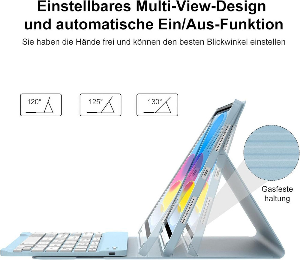 Чехол клавиатура для iPad A16 2025/iPad 10-го поколения (2022) A2696 / A2757 / A2777 Днепр - изображение 7