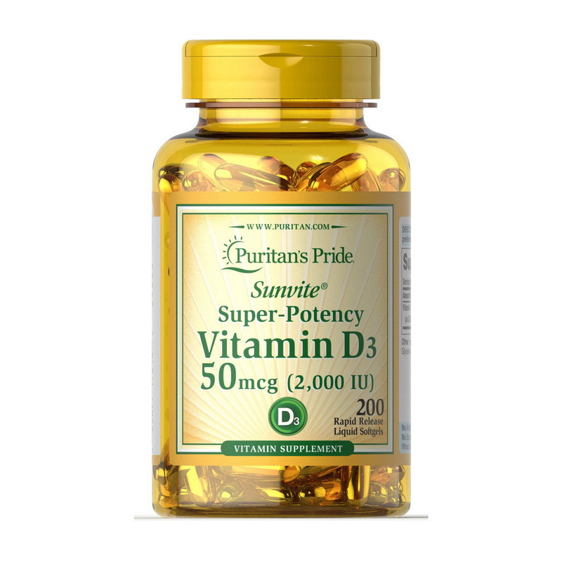 Vitamin D3 50 mcg (2,000 IU) (200 softgels) Луцьк - фото 1