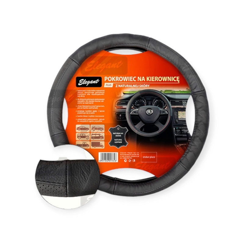 Чохол XL шкіра (41 - 43 см) чорний 3 перфор. вставки керма Мукачево - фото 1