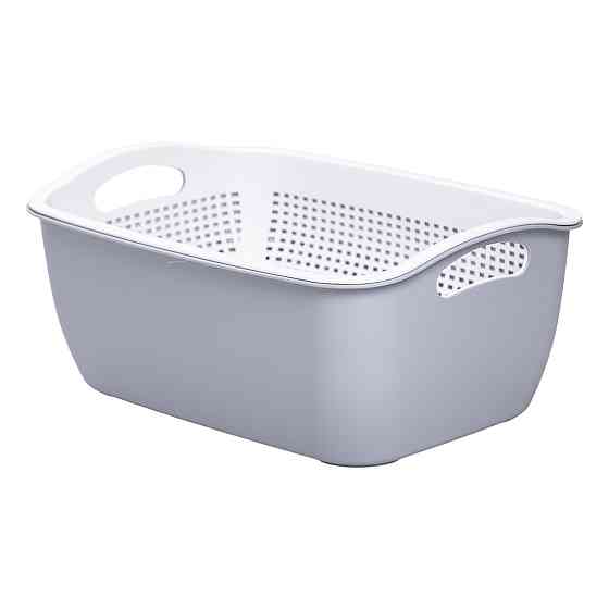 Yiwu Кошик-друшлак 2 в 1 для миття овочів, фруктів і зелені 32×23×13 (см) Сірий HP-45-5G Киев