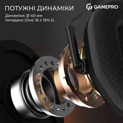 Наушники GamePro Genesis Mercury USB Black (HS120B) Винница