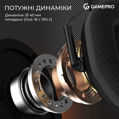 Наушники GamePro Genesis Mercury USB Black (HS120B) Винница - изображение 5