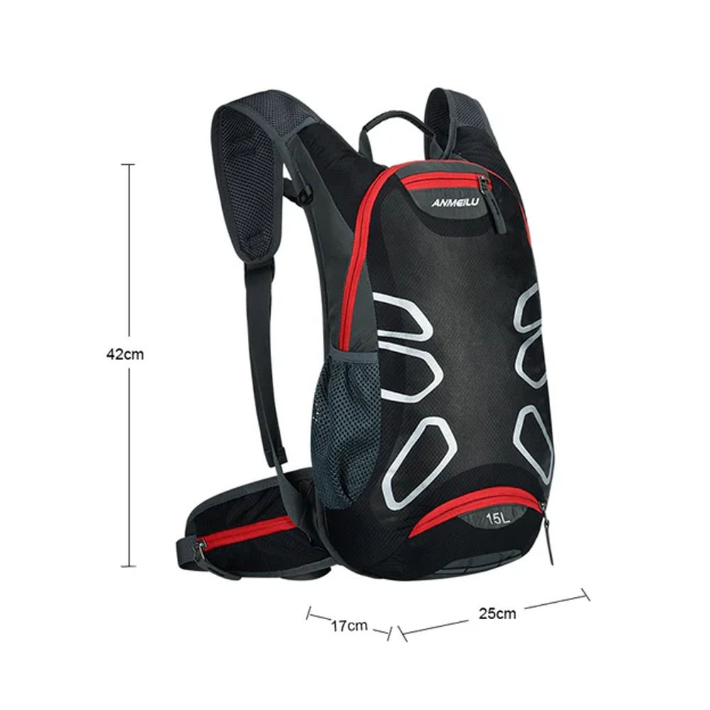 Гідрорюкзак дорожній із пакетом для води 2 л Feel Fit Чорний Бровари - фото 5