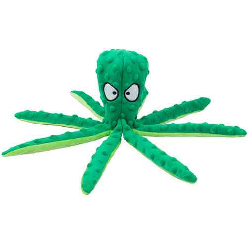 Іграшка для собак і цуценят плюшева зі свистком, восьминіг, 32 см, різнокольорова Київ