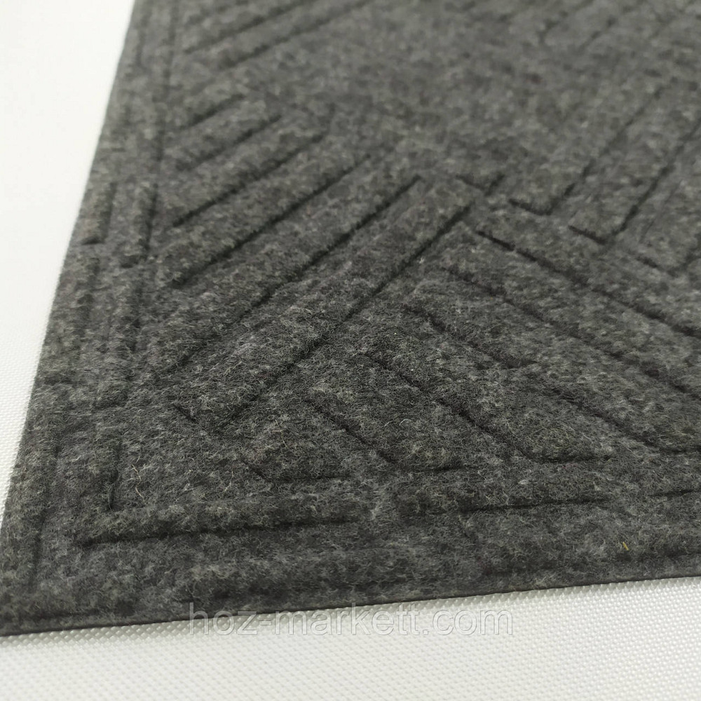 Коврик 60 х 40 см прорезиненный с ворсом в прихожую серый Харьков - изображение 4