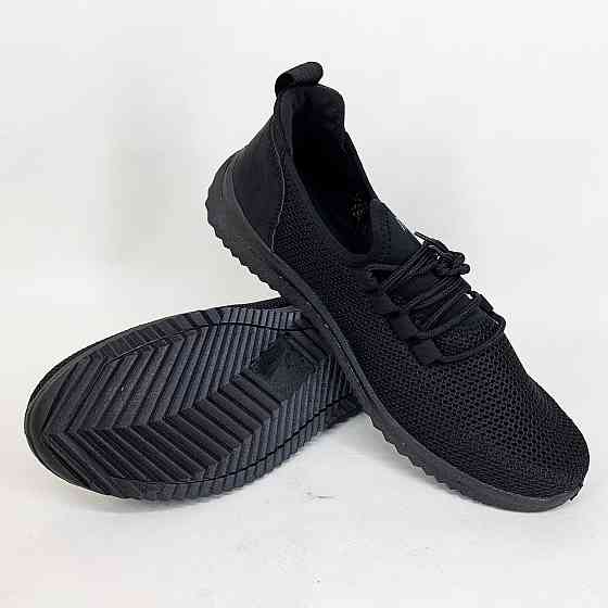 Літні кросівки чорного кольору з сітчастого текстилю 44р 28см MJ-87 Львів