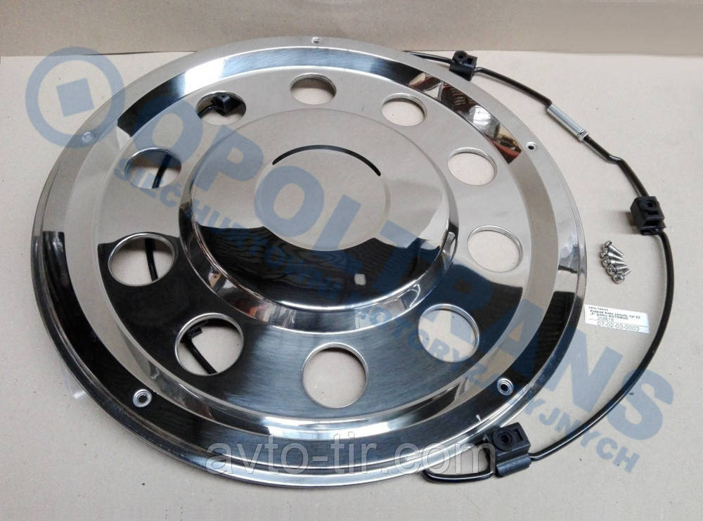 Колпак колеса 22.5 нержавійка 07-02-03-0003 Колпак 22.5  Ковпак задній 22.5 Ковпак на прицеп 22. Луцьк - фото 6