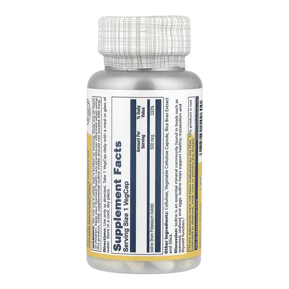 Йод Solaray Lodine 500mcg 30 вег капс Киев - изображение 2