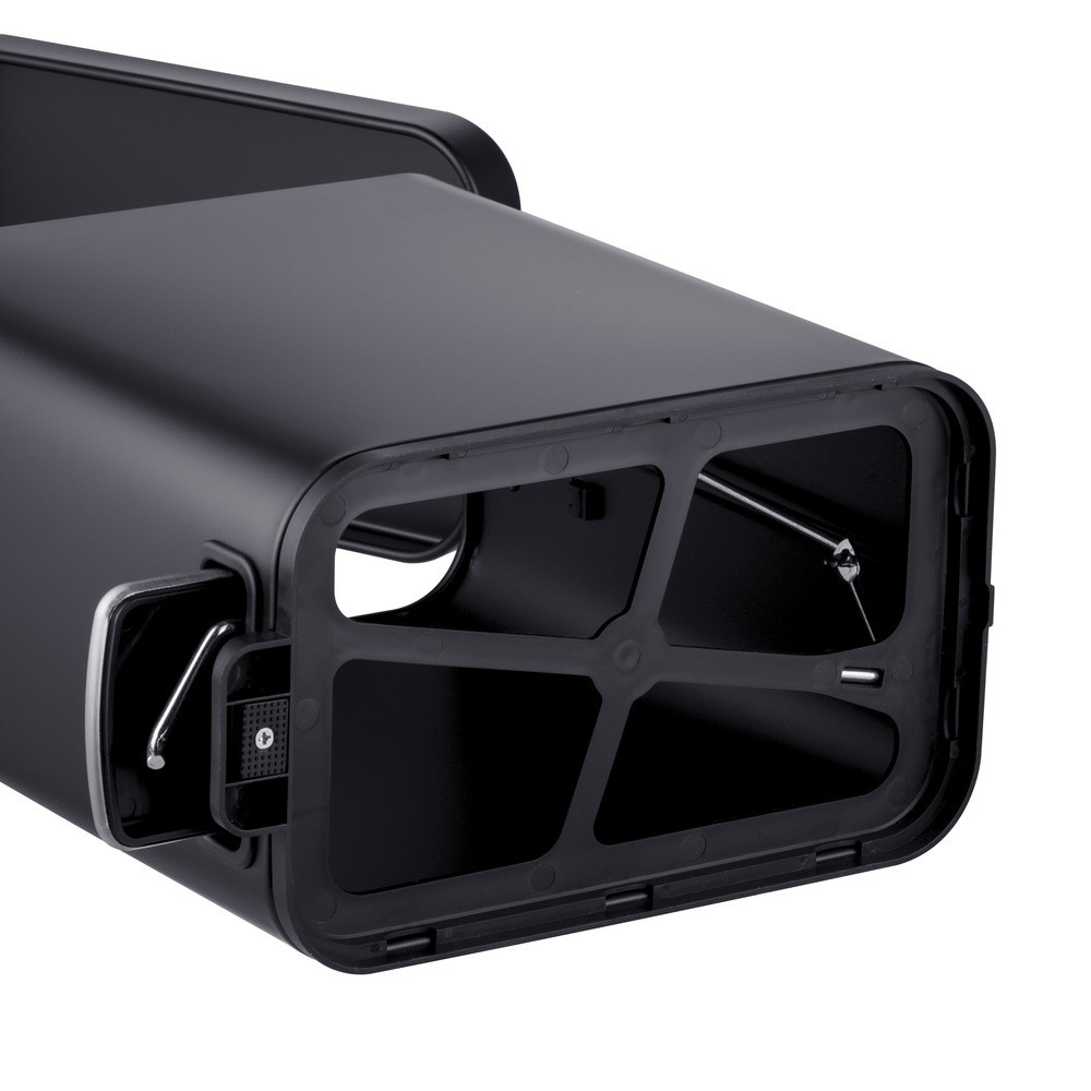 Прямоугольное мусорное ведро с плавным закрытием Mixxus Premium Quadro-TC0105 5 л, черное Харьков - изображение 5