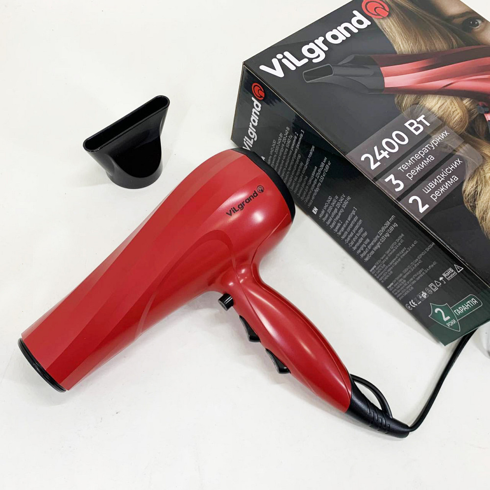 Потужний фен для волосся Vilgrand VHD-2430 2400 Вт, Потужний фен для швидкого сушіння DA-35 Івано-Франківськ - фото 2