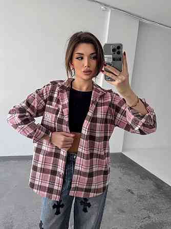 Жіноча картата сорочка (з накатом) 42-46, клітинка 36 Одеса