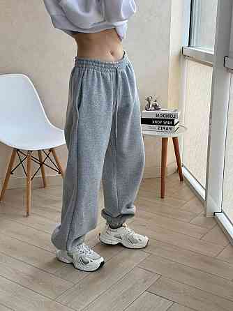 Жіночі повсякденні джогери якісна тринитка на флісі. Меланж Одеса