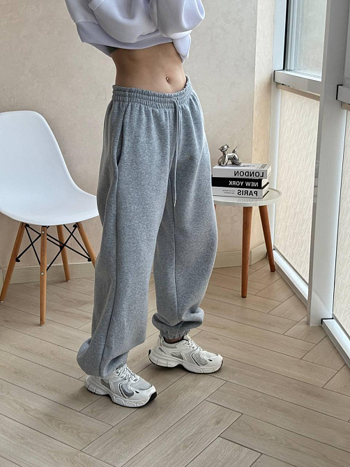 Женские повседневные джоггеры  качественная тринитка на флисе. Меланж Одесса - изображение 2