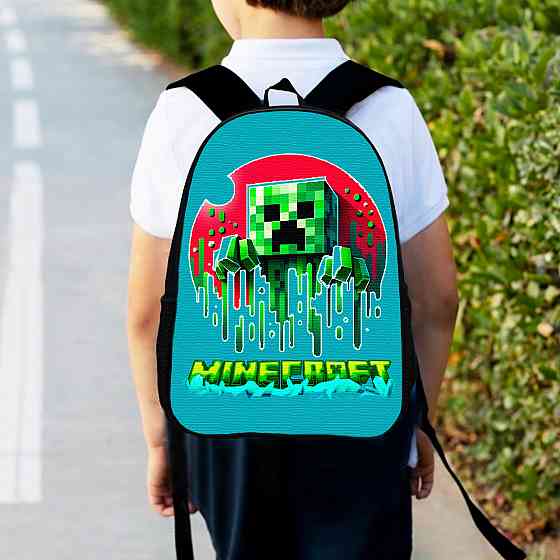Рюкзак дитячий майнкрафт Кріпер "Minecraft" 34х27см, міський ранець для хлопчика (00520) Київ