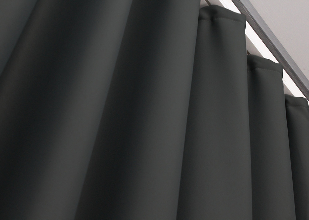 Комплект готовых штор VR-Textil Блэкаут Midnight № 1399ш Графитовый 200х290 см 2 шт (32-495) Киев - изображение 6