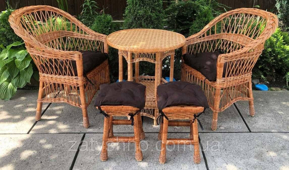 Мебель плетеная с красивым столом Киев - изображение 1
