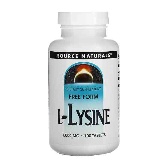 Лізин Source Naturals L-Lysine 1000 мг 100 таблеток Луцьк