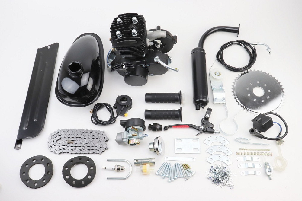 Двигун велосипедний 2Т з ручним стартером + комплект для встановлення, ЧОРНИЙ Київ - фото 1