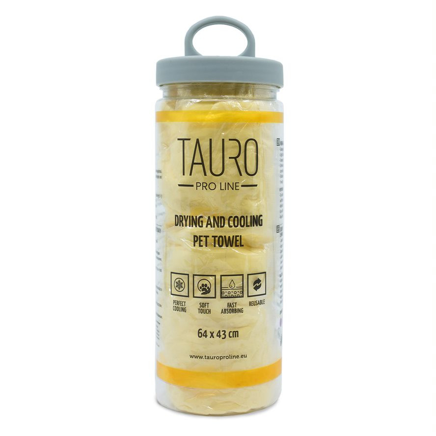 Tauro Pro Line Рушник для сушки та охолодження тварин 64 х 43 см жовтий Киев - изображение 1