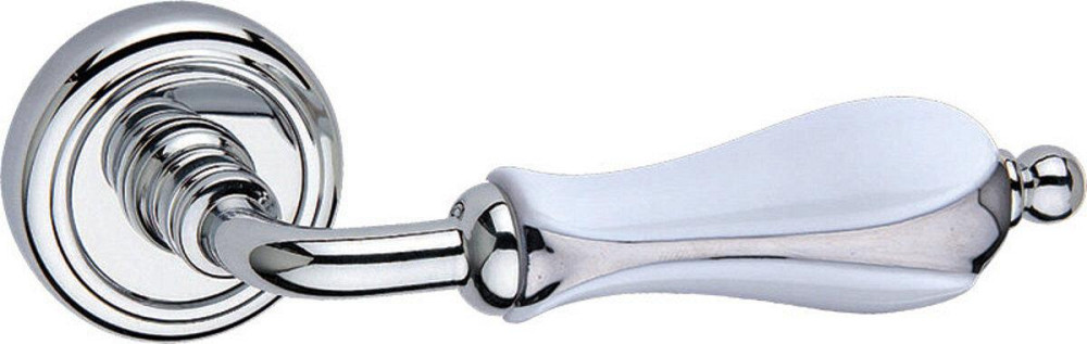 Ручка Fimet 198-266 F04 Anastasia хром/білий R ф/з Київ - фото 1