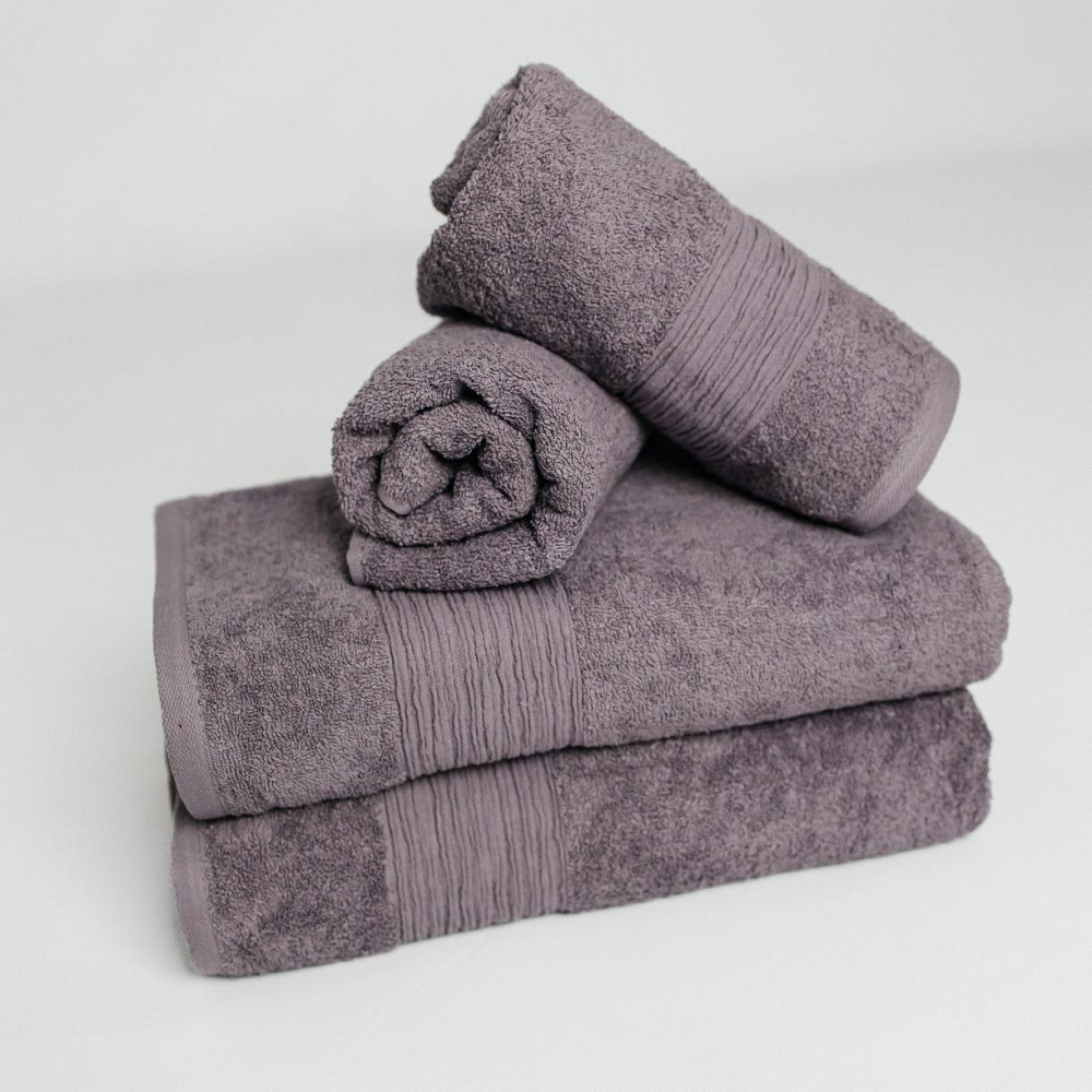 Набір Махрових рушників , Махра,Сірий, 50/90 та 70/140 Київ - фото 2