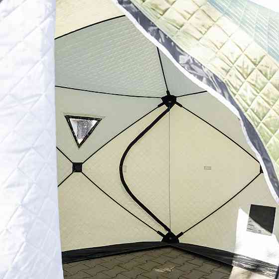 Намет зимовий утеплений "куб" 4-місний LUGI (210х210х210), Зимовий намет для рибалки туризму кемпінгу та подорожей Хакі LU-BD21 Київ