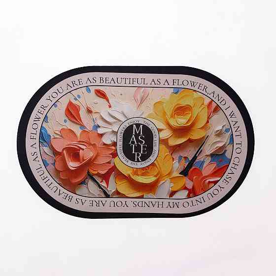 Jiamat Килимок діатомітовий універсальний BEAUTIFUL FLOWERS 58*38 см з ефектом 3-D HP-42-55 Коломия