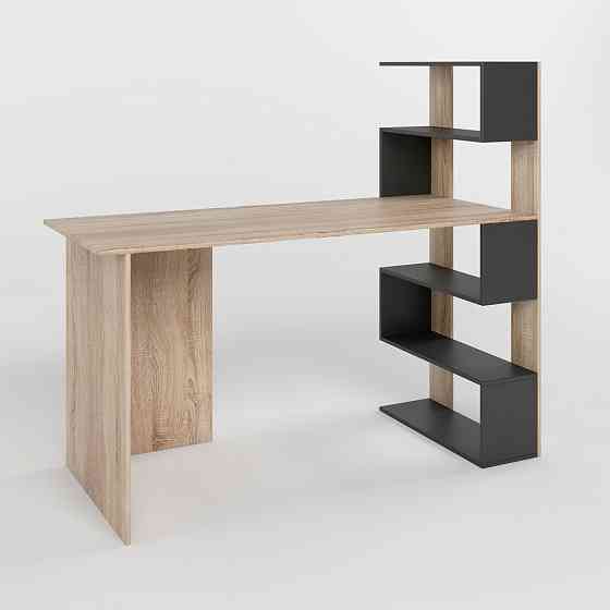 Cтіл комп'ютерний з полицями М-ЗОН Джеко 1416P правий Сонома/Антрацит (MZN-031030) Львів