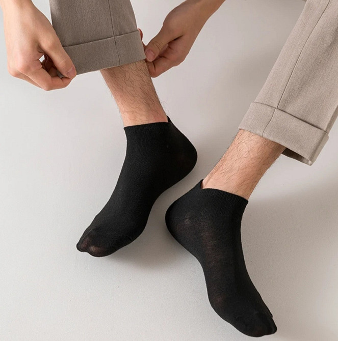 Шкарпетки короткі унісекс one size чорний Київ - фото 2