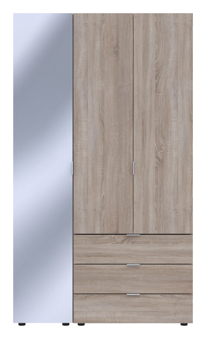 Комплект шаф для одягу Doros Гелар (2 шт.) 116,5х49,5х203,4 см Дзеркало/Дуб сонома (DRS-011134) Львів - фото 7