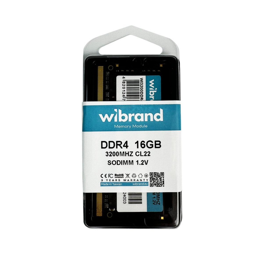 Оперативна пам'ять DDR4 Wibrand 16GB 3200MHz CL22 SODIMM WI3200Оперативна пам'ять DDR4S / 16GB Одеса - фото 3