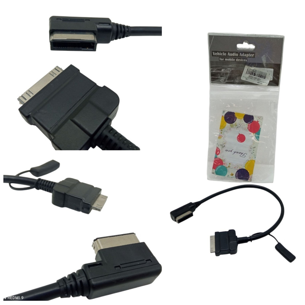 Кабель-адаптер System-S для автомобілів VW Audi Media In AMI MDI для 30-контактних iPhone, iPod Луцьк - фото 1